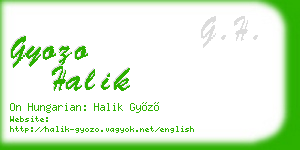 gyozo halik business card